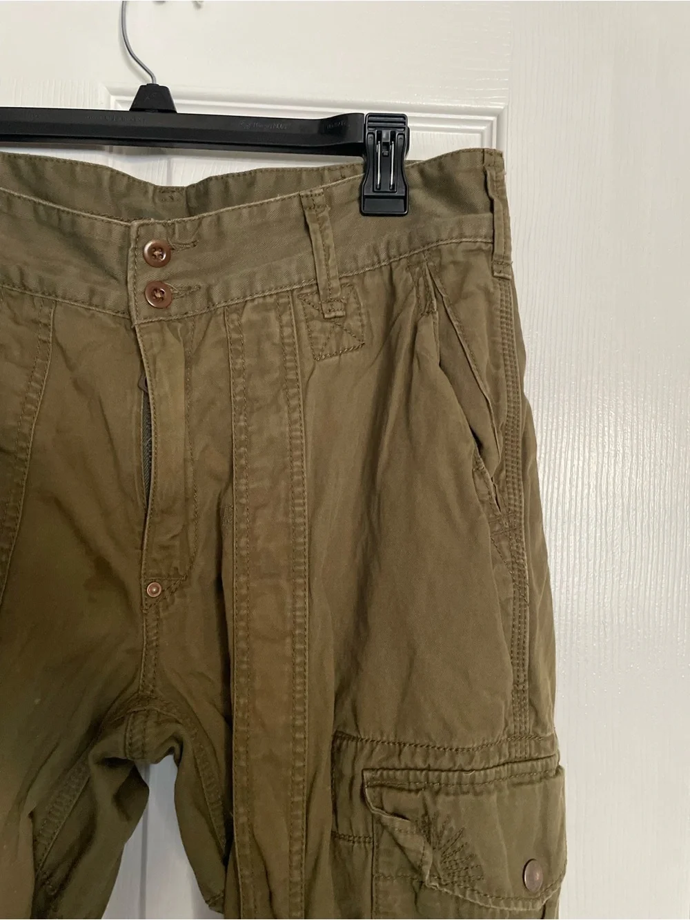 Vintage Polo by Ralph Lauren Men's 34/30 Olive Cargo Pants - Utility Style